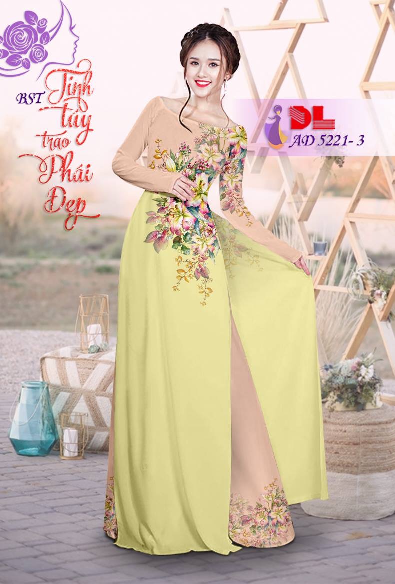 Vải áo dài hoa ngay eo DLAD-5221 - Ảnh 15