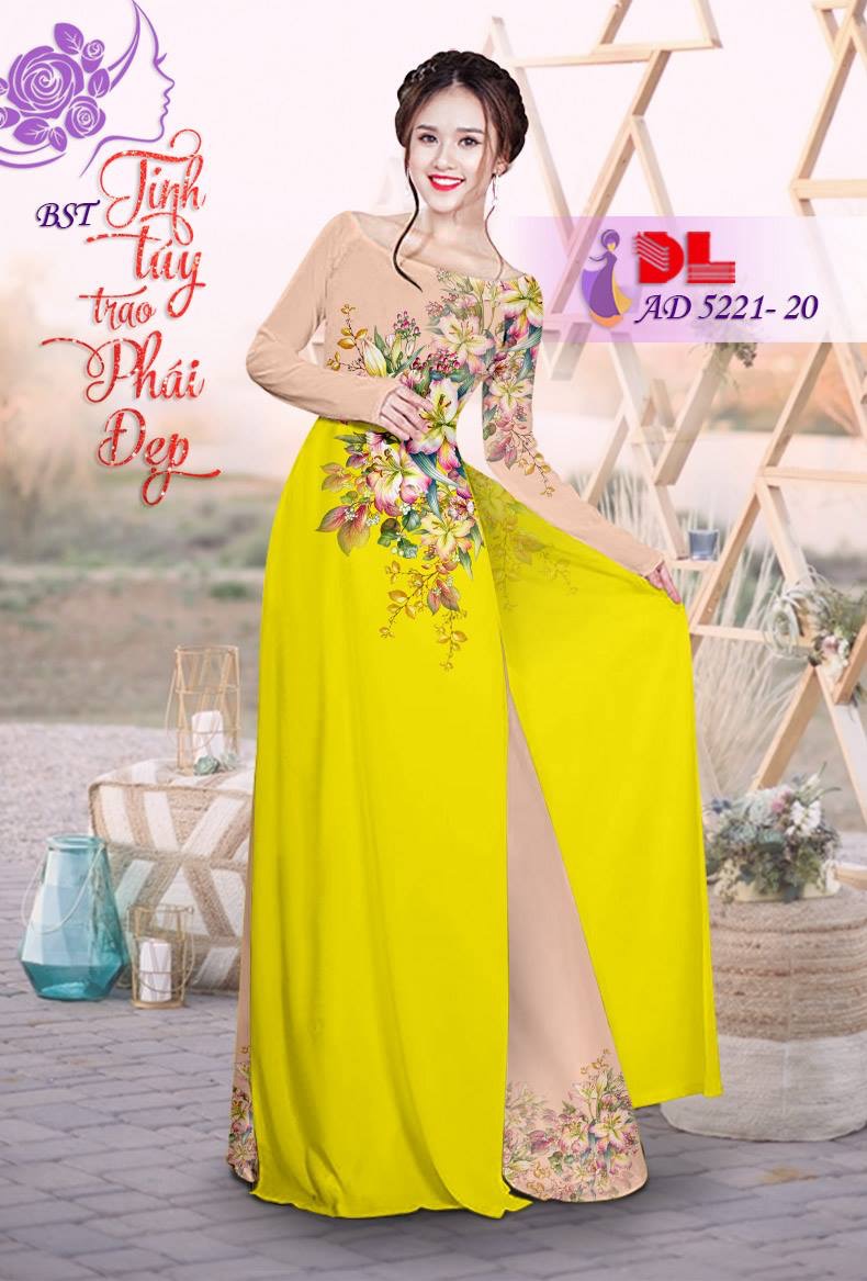 Vải áo dài hoa ngay eo DLAD-5221 - Ảnh 29