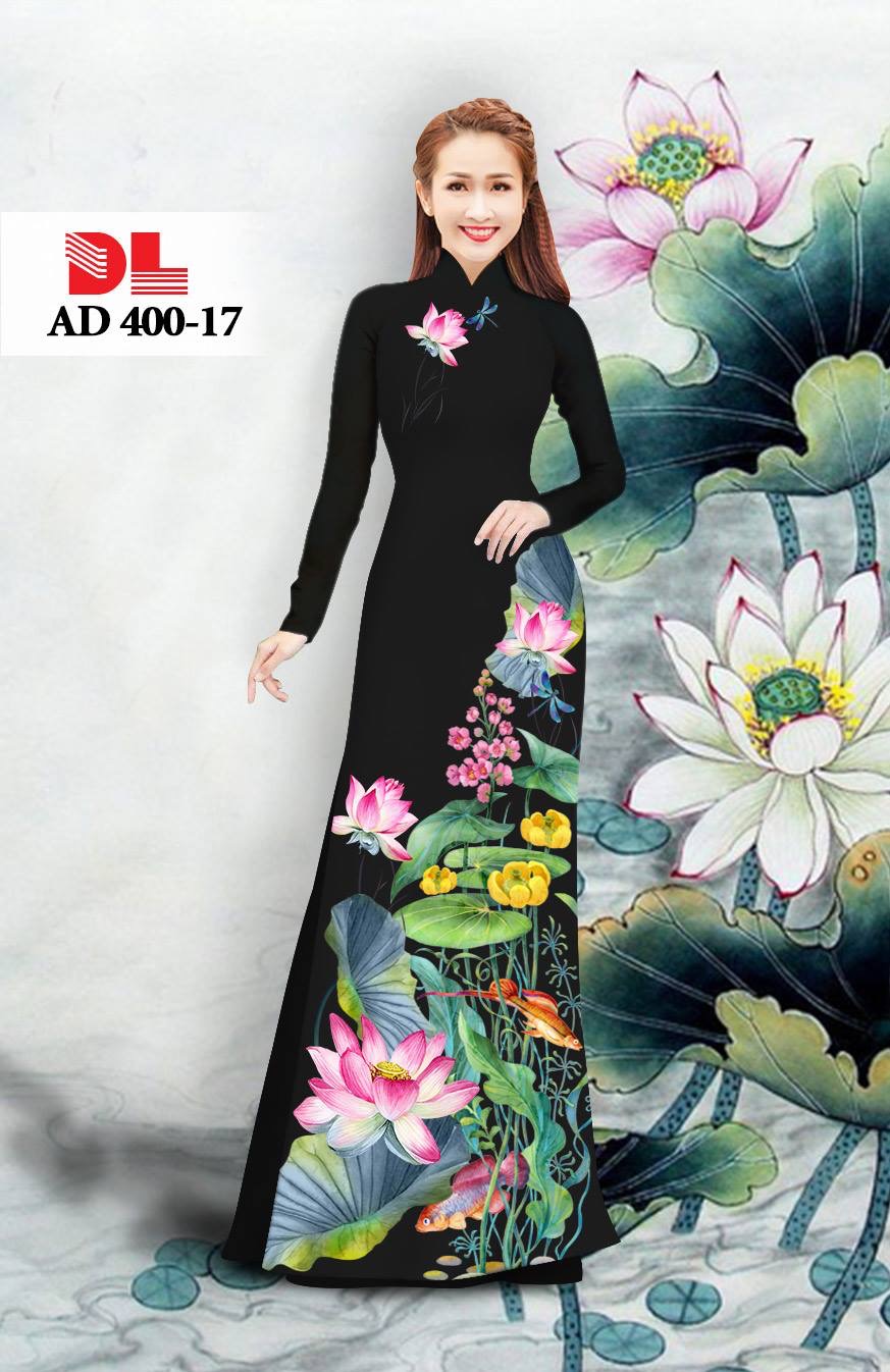 Vải áo dài hoa sen DLAD-400 - Ảnh 13
