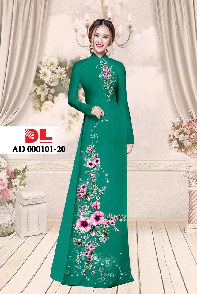 Vải áo dài hoa trên dưới DLAD-000101 - Ảnh 5