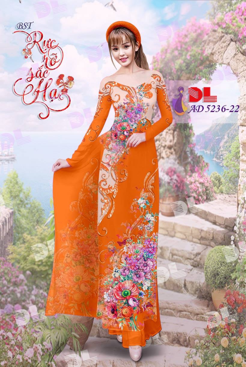 Vải áo dài hoa trên dưới DLAD-5236 - Ảnh 22