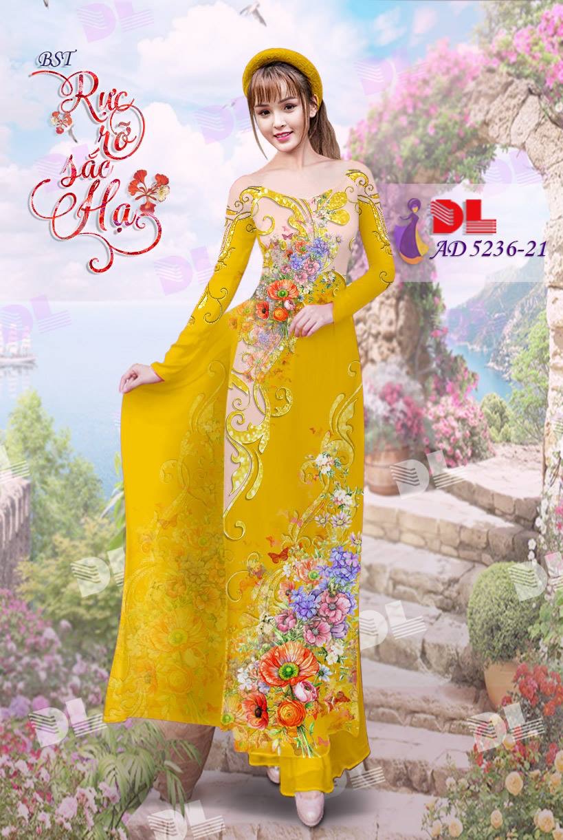 Vải áo dài hoa trên dưới DLAD-5236 - Ảnh 21