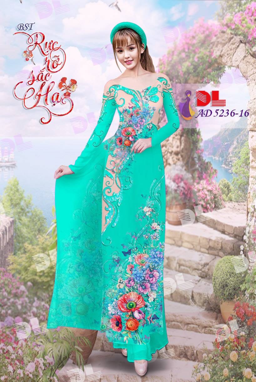 Vải áo dài hoa trên dưới DLAD-5236 - Ảnh 17