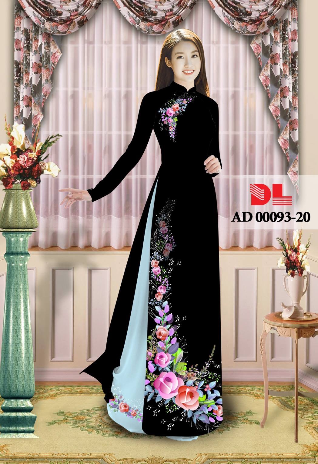 Vải áo dài hoa trên dưới DLAD-00093 - Ảnh 20