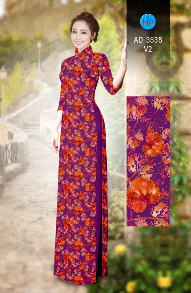 Vải áo dài chiếc lá AD 3538 - Ảnh 11