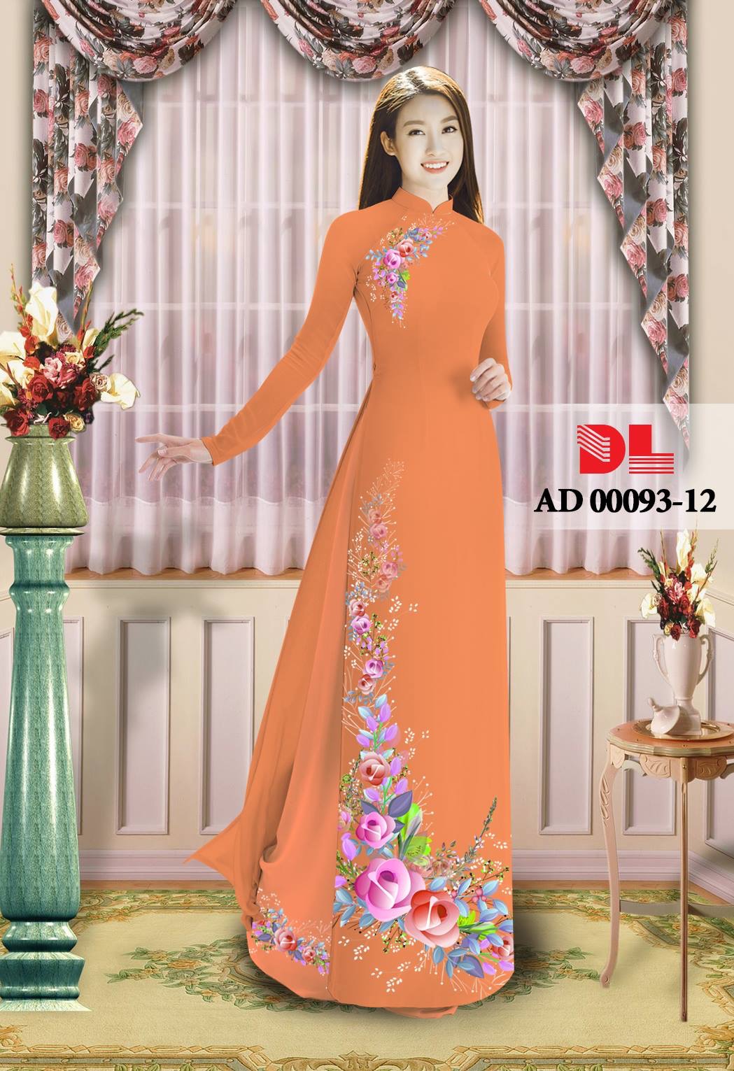 Vải áo dài hoa trên dưới DLAD-00093 - Ảnh 12