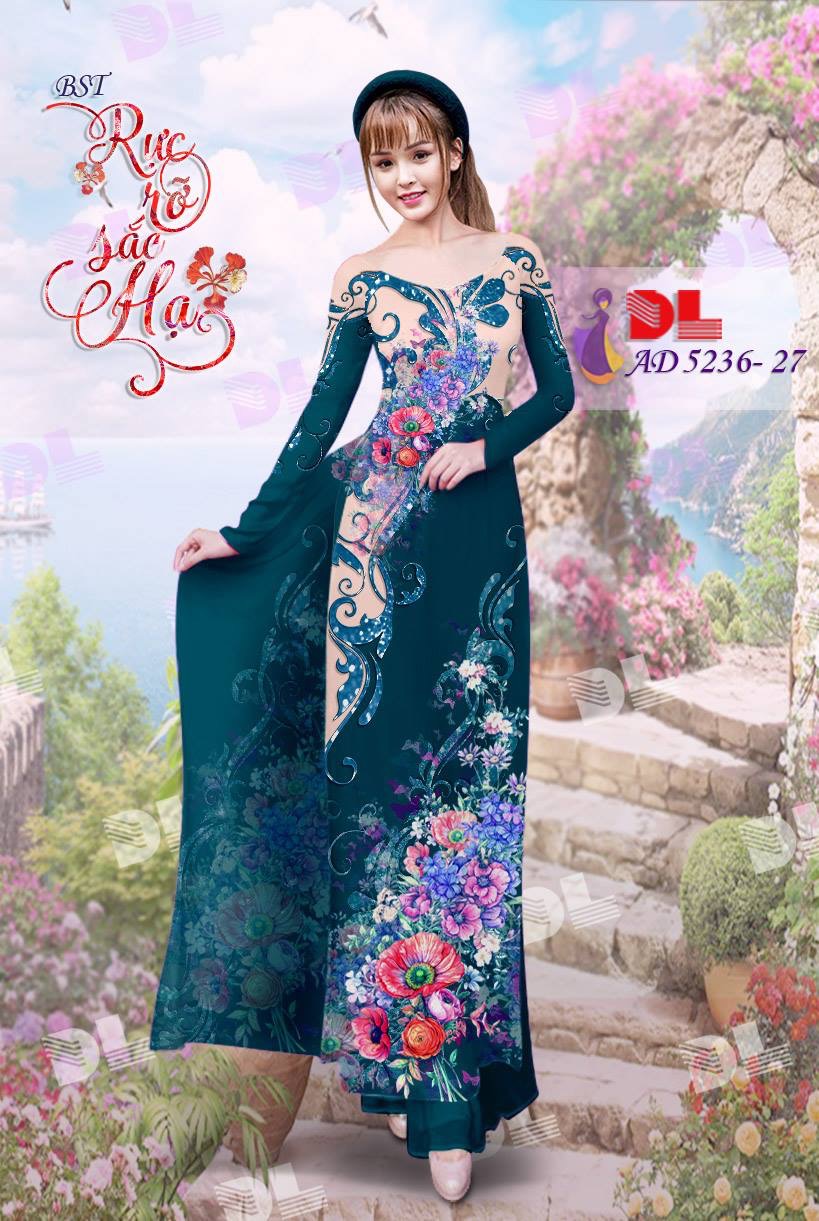 Vải áo dài hoa trên dưới DLAD-5236 - Ảnh 25