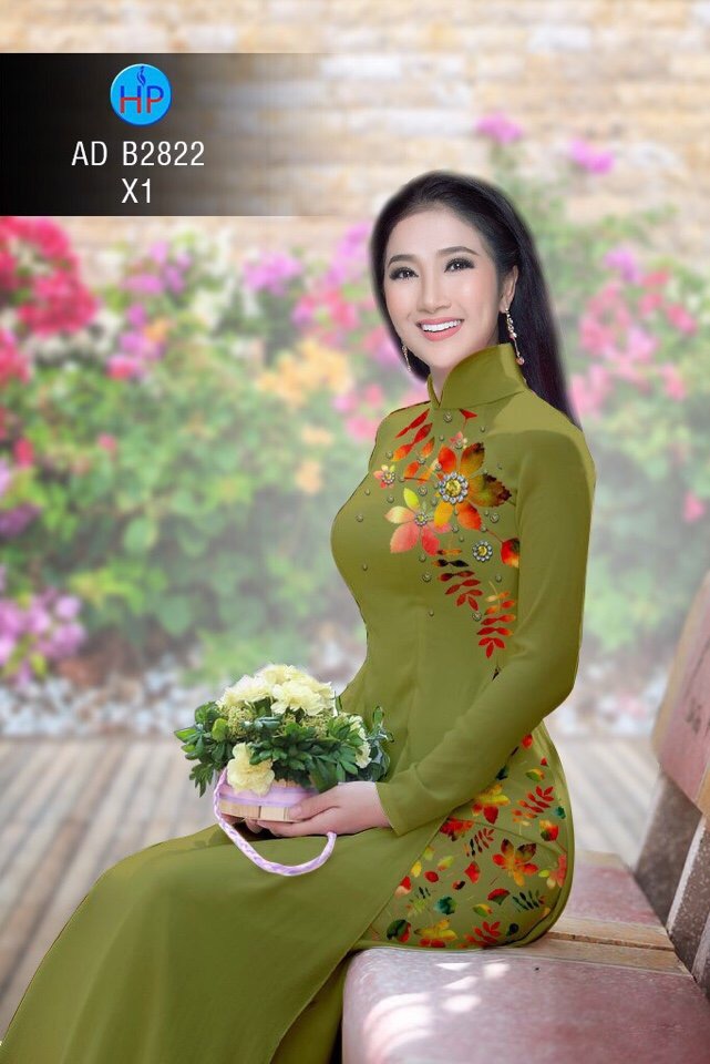 Vải áo dài chiếc lá AD B2822 - Ảnh 11
