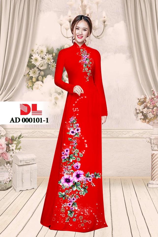 Vải áo dài hoa trên dưới DLAD-000101 - Ảnh 6