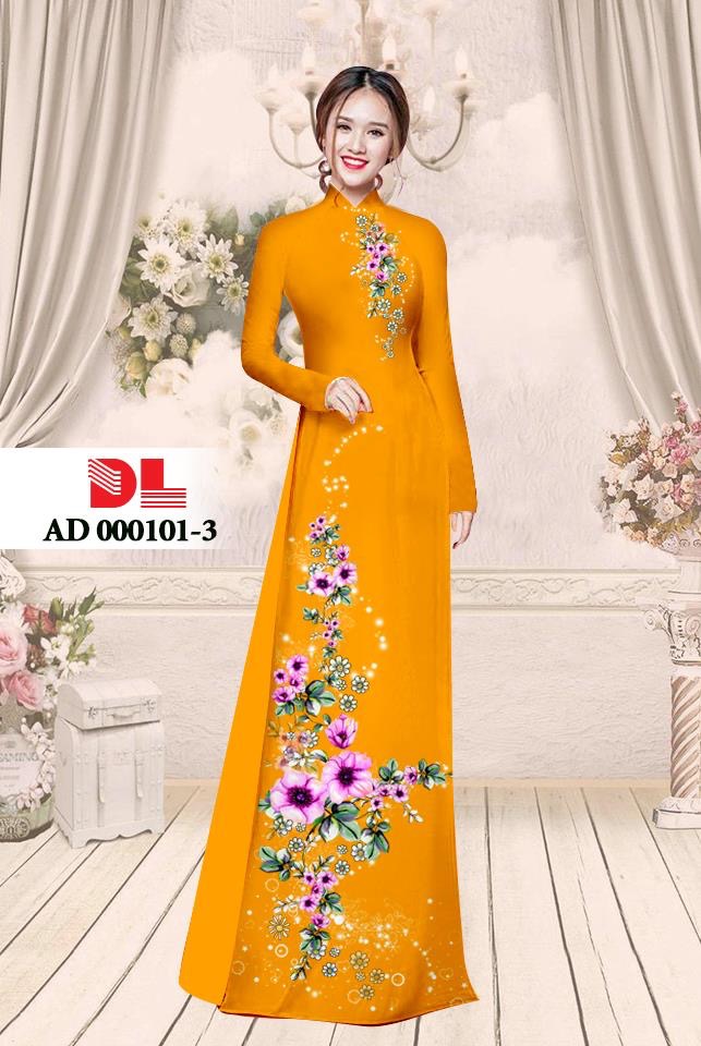 Vải áo dài hoa trên dưới DLAD-000101 - Ảnh 8