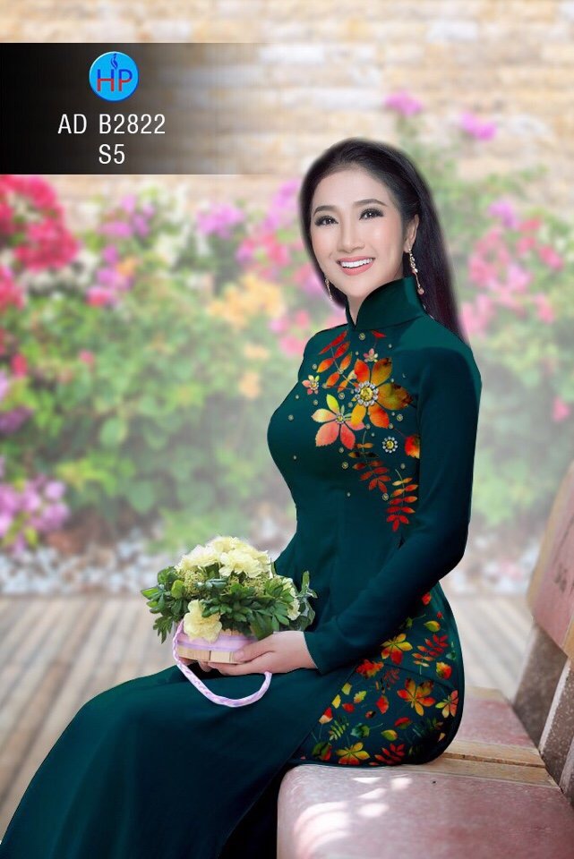 Vải áo dài chiếc lá AD B2822