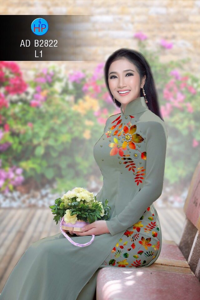 Vải áo dài chiếc lá AD B2822 - Ảnh 17