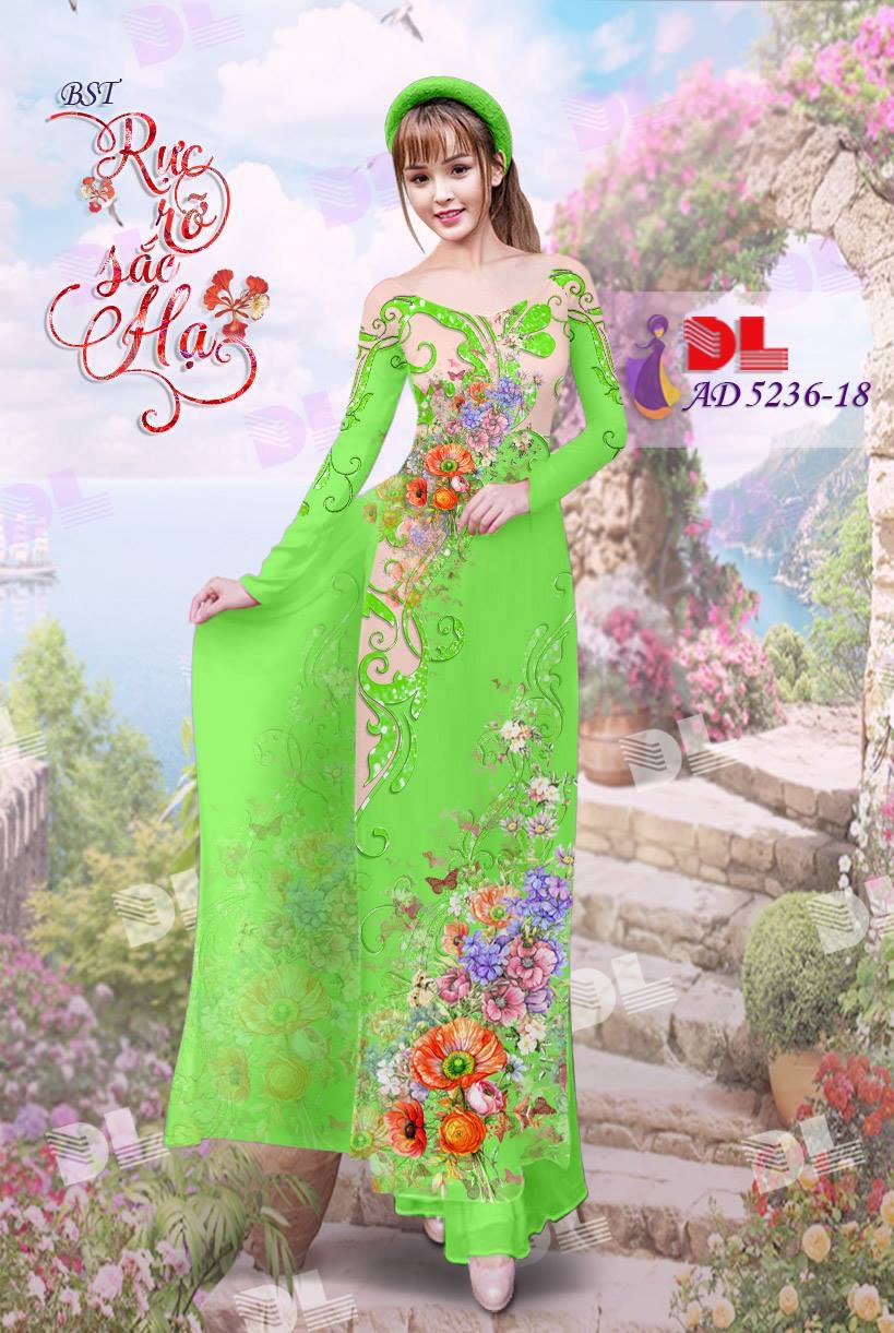Vải áo dài hoa trên dưới DLAD-5236 - Ảnh 19