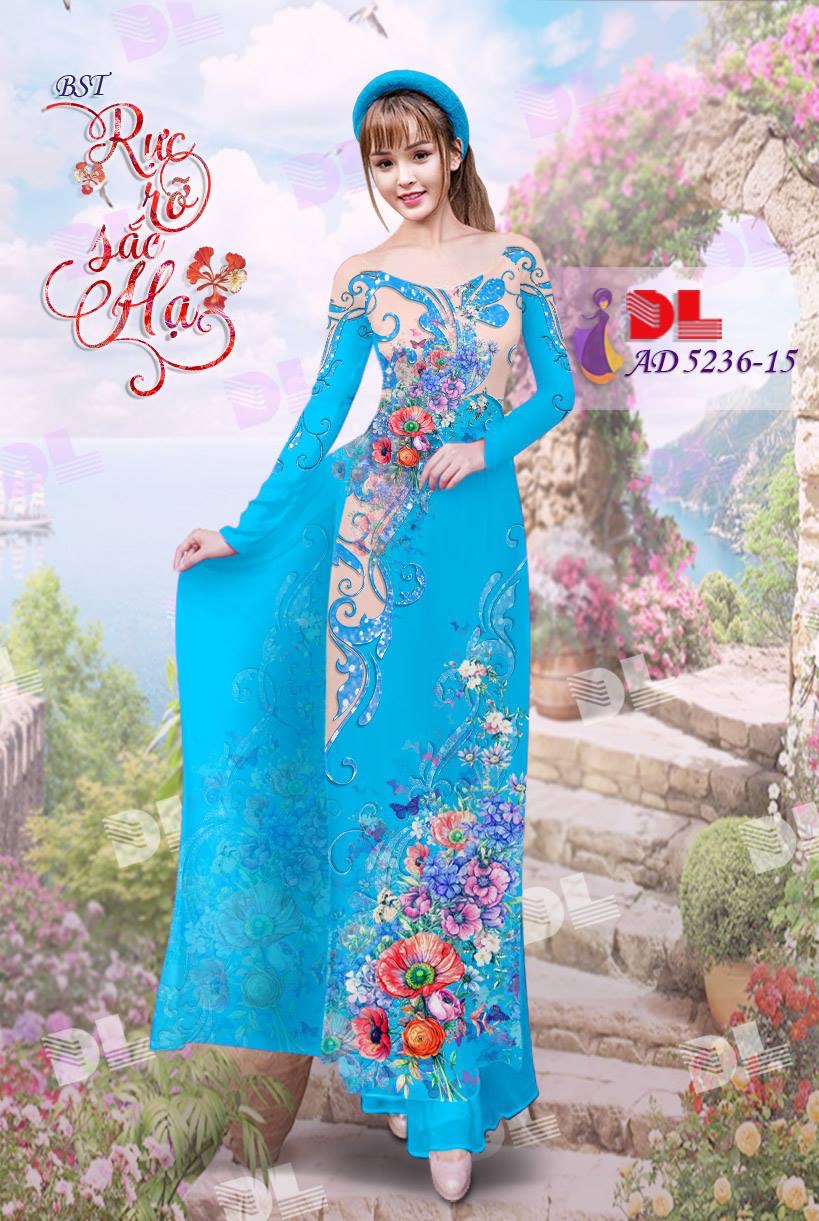Vải áo dài hoa trên dưới DLAD-5236 - Ảnh 16