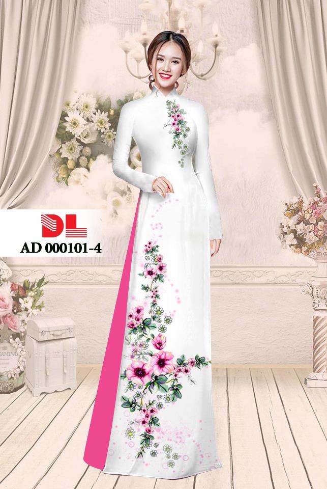 Vải áo dài hoa trên dưới DLAD-000101 - Ảnh 9