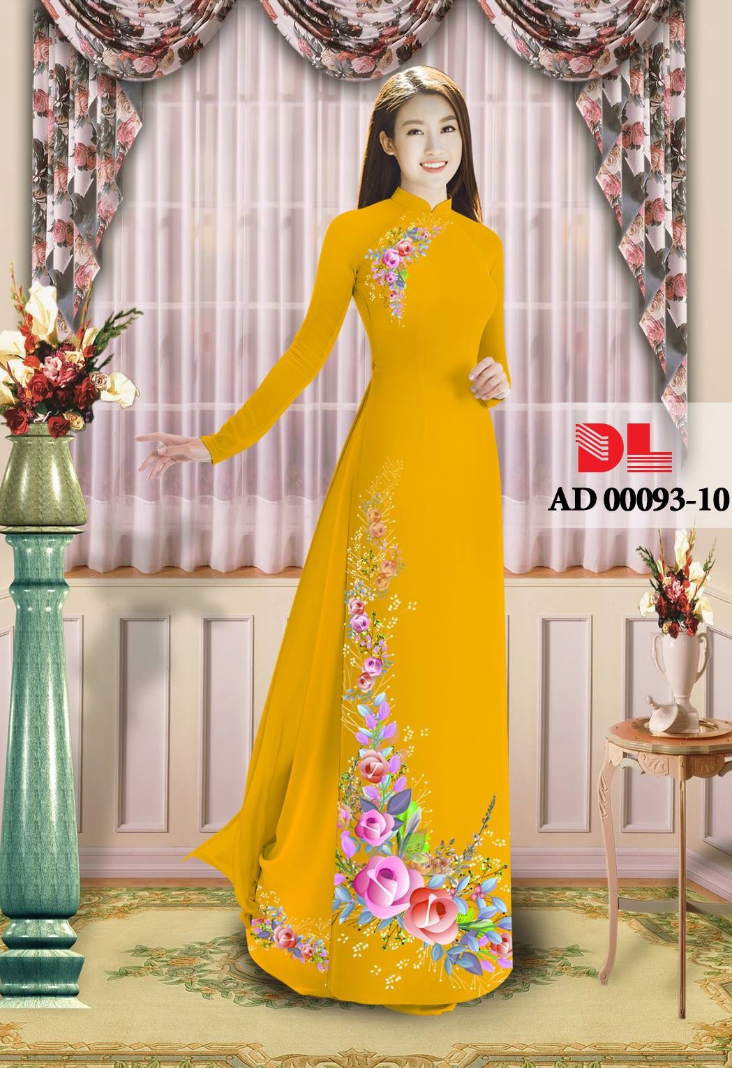 Vải áo dài hoa trên dưới DLAD-00093 - Ảnh 10