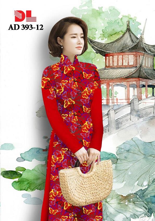 Vải áo dài hoa bướm DLAD-393 - Ảnh 5