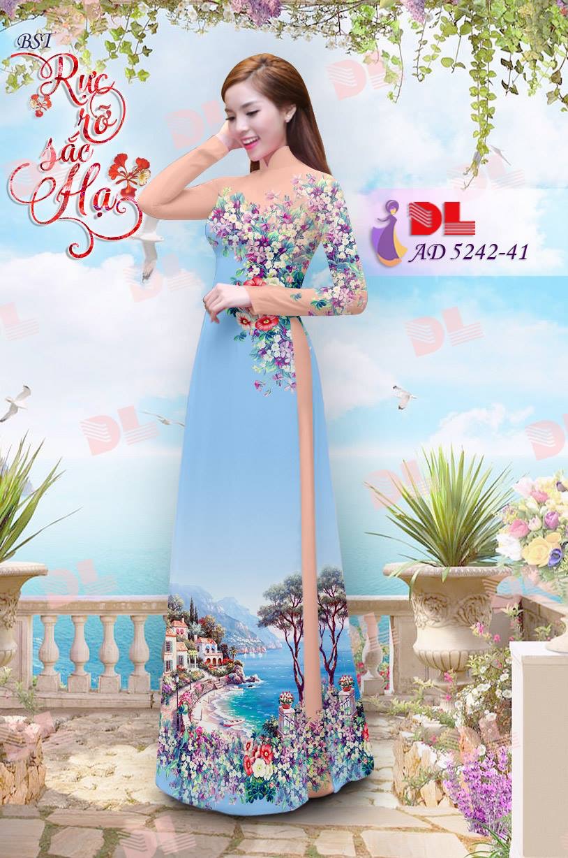 Vải áo dài phong cảnh DLAD-5242 - Ảnh 25