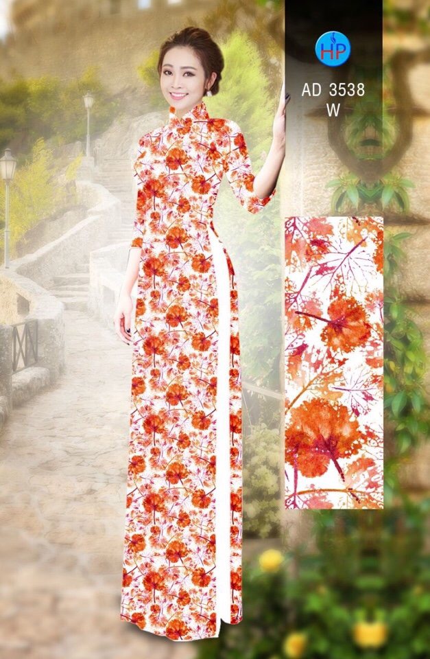 Vải áo dài chiếc lá AD 3538 - Ảnh 14
