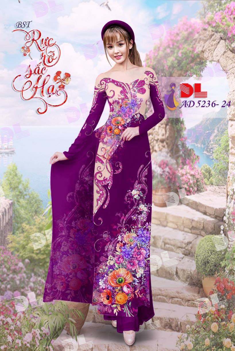 Vải áo dài hoa trên dưới DLAD-5236 - Ảnh 24