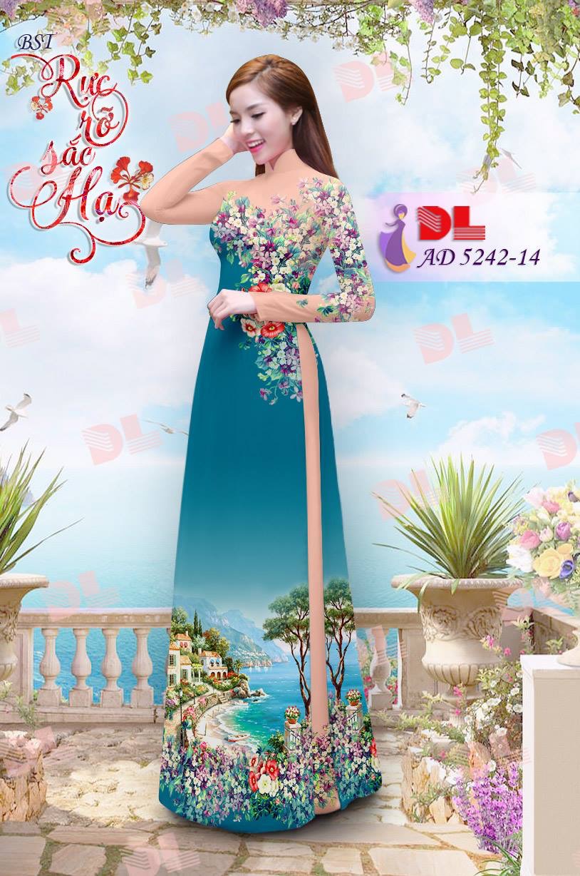 Vải áo dài phong cảnh DLAD-5242 - Ảnh 15
