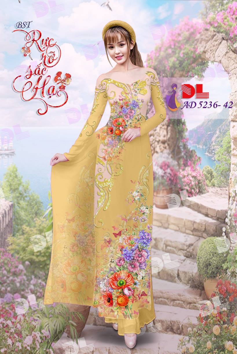 Vải áo dài hoa trên dưới DLAD-5236 - Ảnh 29