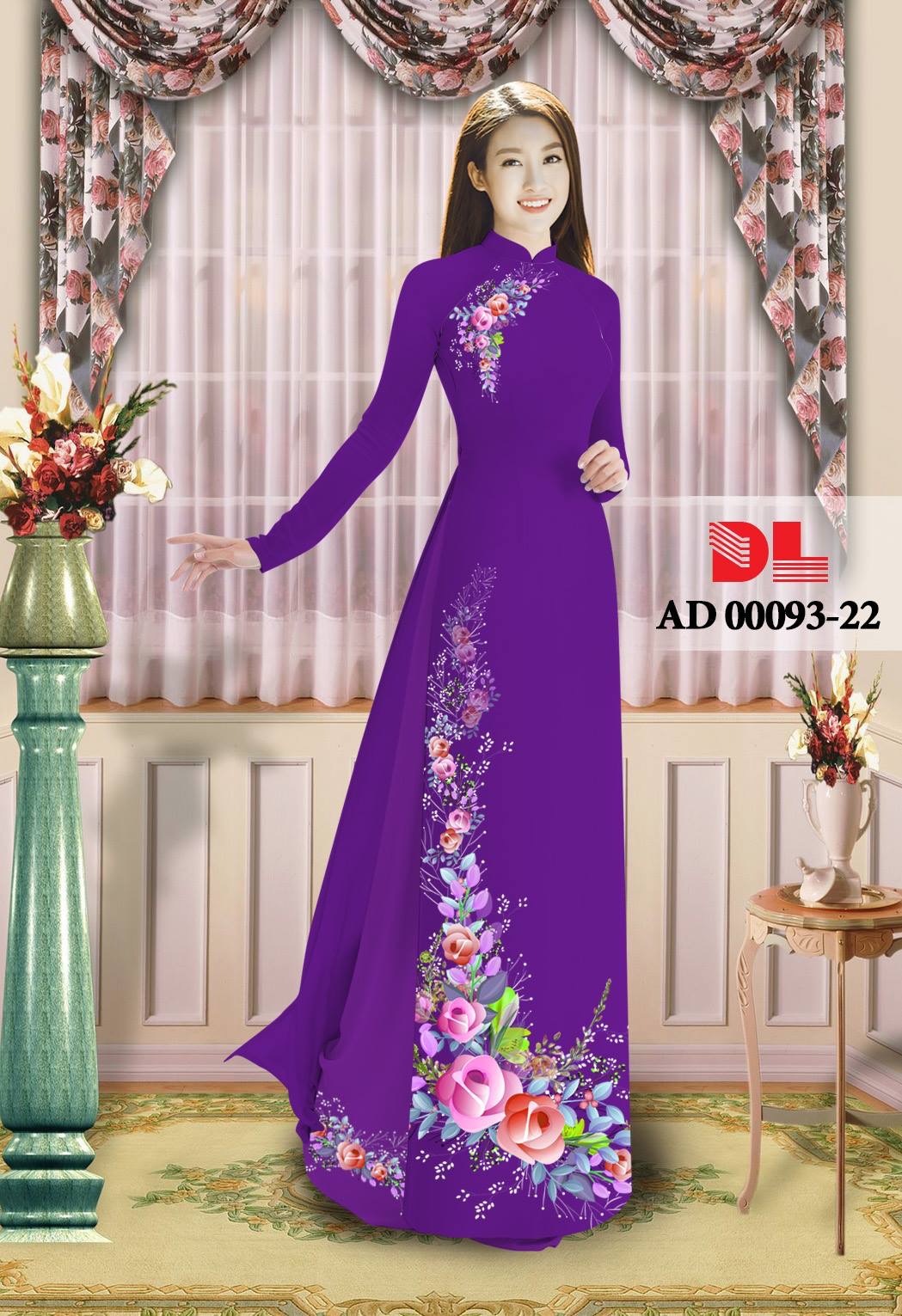 Vải áo dài hoa trên dưới DLAD-00093 - Ảnh 22