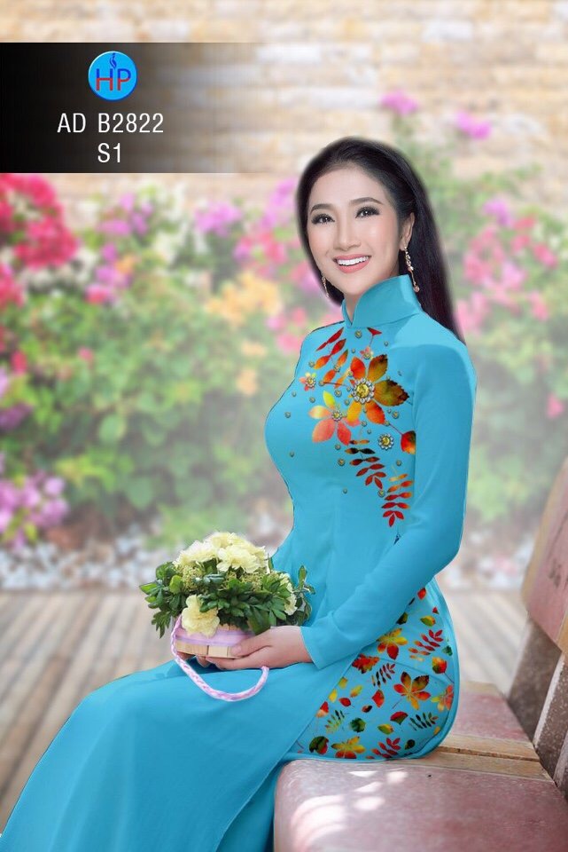 Vải áo dài chiếc lá AD B2822 - Ảnh 5