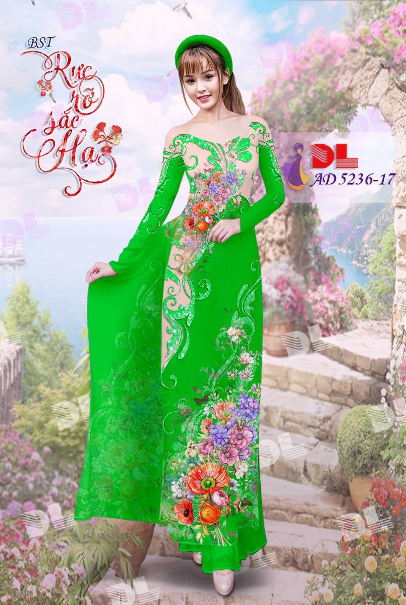 Vải áo dài hoa trên dưới DLAD-5236 - Ảnh 18