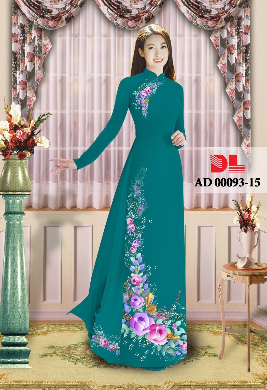 Vải áo dài hoa trên dưới DLAD-00093 - Ảnh 15