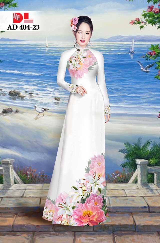 vải áo dài hoa ly DLAD-404 - Ảnh 24