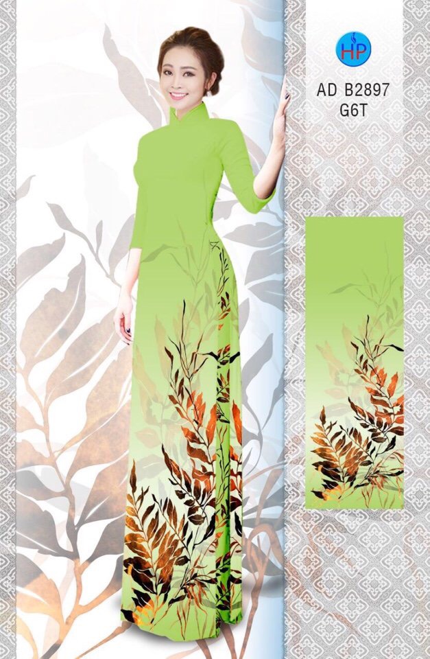 Vải áo dài chiếc lá AD B2897 - Ảnh 17