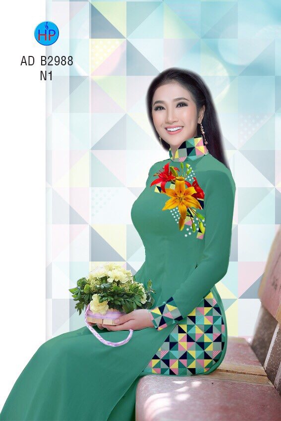 Vải áo dài hoa ly AD B2988 - Ảnh 18