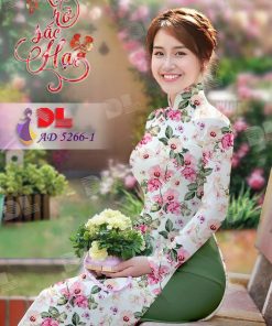 Alternative view of Vải áo dài hoa nhí DLAD-5266