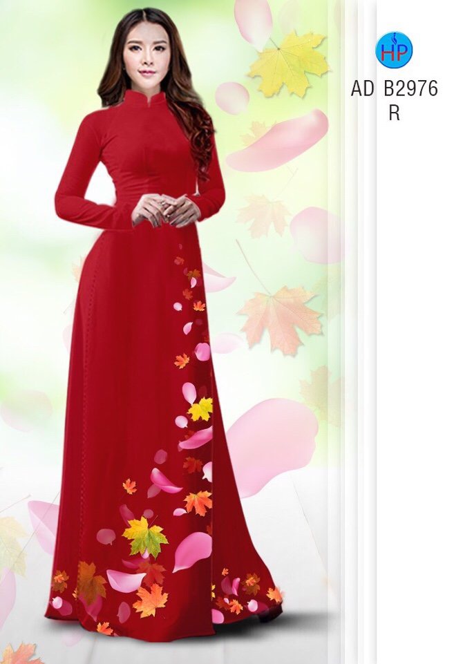 Vải áo dài chiếc lá AD B2976 - Ảnh 7