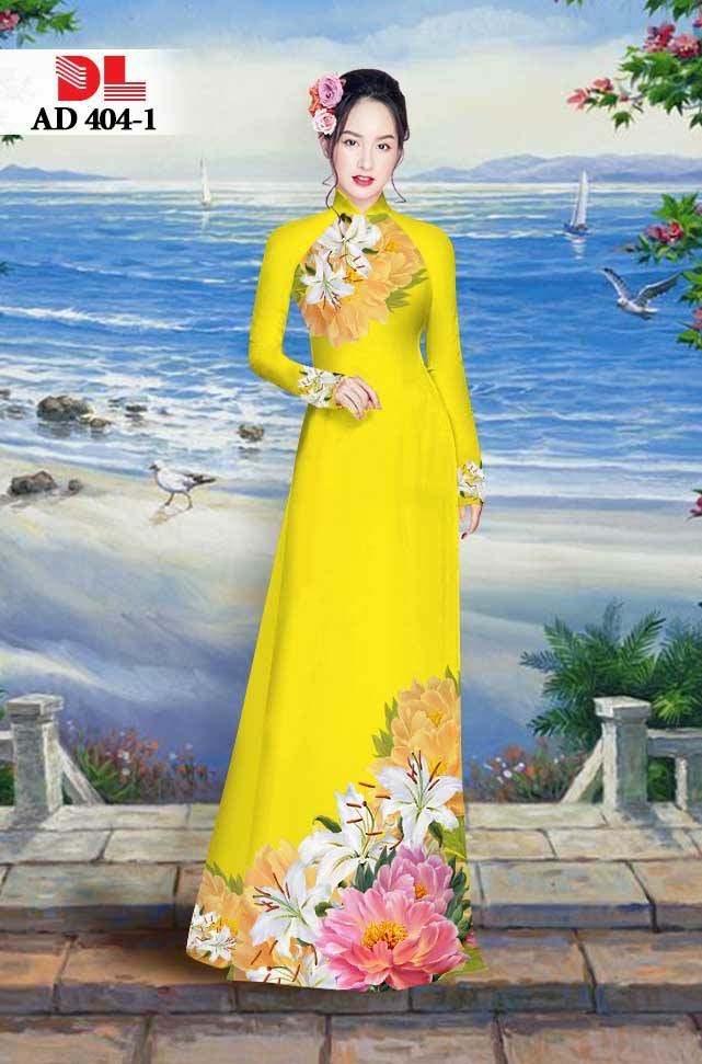 vải áo dài hoa ly DLAD-404