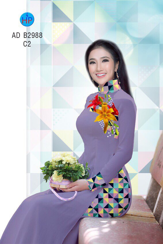 Vải áo dài hoa ly AD B2988 - Ảnh 17