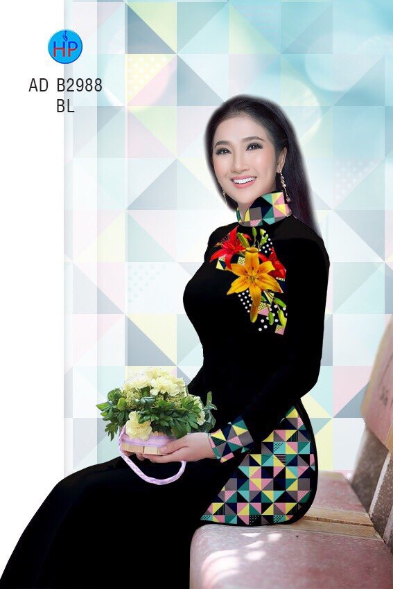 Vải áo dài hoa ly AD B2988 - Ảnh 10