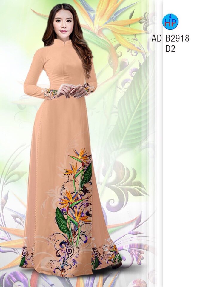 Vải áo dài hoa thiên điểu AD B2918 - Ảnh 16