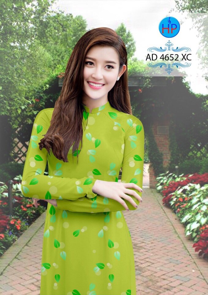 vải áo dài chiếc lá AD 4652 - Ảnh 4