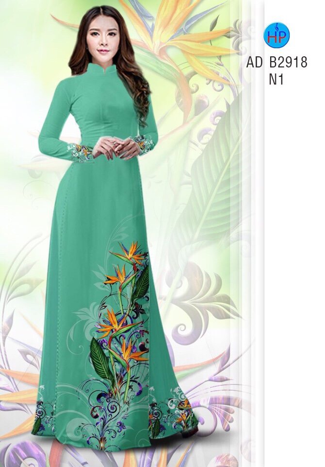 Vải áo dài hoa thiên điểu AD B2918 - Ảnh 13