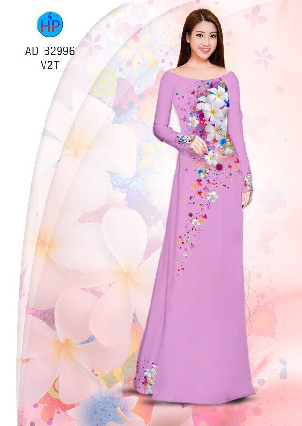 Vải áo dài hoa sứ AD B2996 - Ảnh 8
