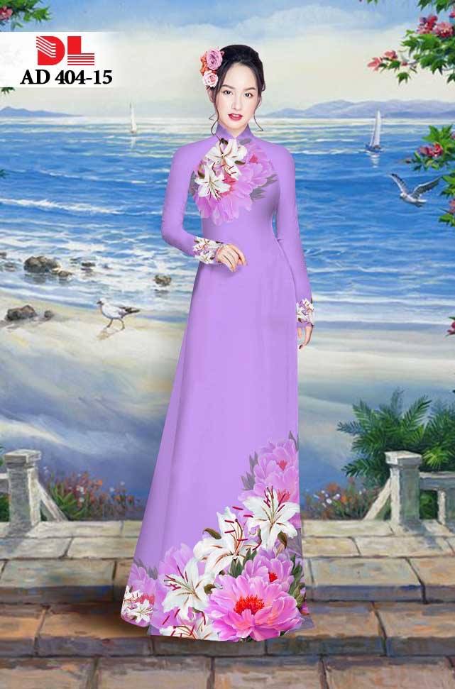 vải áo dài hoa ly DLAD-404 - Ảnh 16