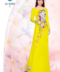 Vải áo dài hoa sứ AD B2996