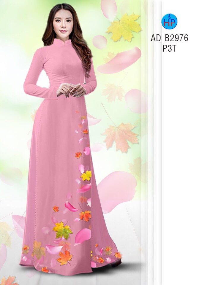 Vải áo dài chiếc lá AD B2976 - Ảnh 5