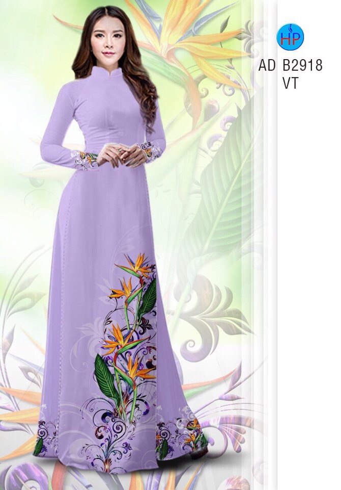 Vải áo dài hoa thiên điểu AD B2918 - Ảnh 6