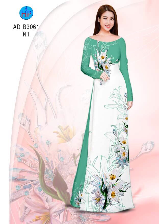 Vải áo dài hoa ly AD B3061 - Ảnh 15