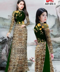 Alternative view of Vải áo dài hoa 3d DLAD-431