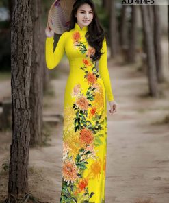 Vải áo dài hoa cúc DLAD-414