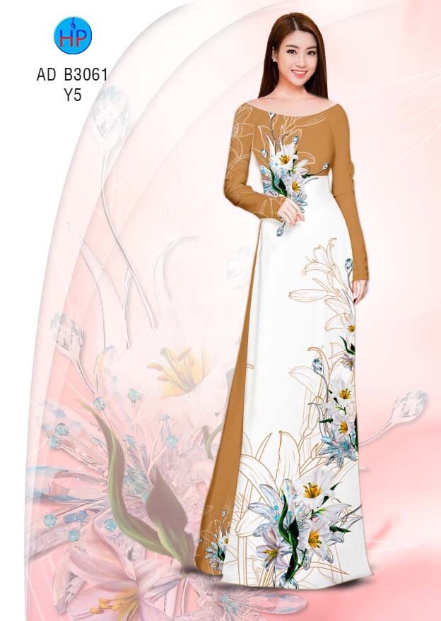 Vải áo dài hoa ly AD B3061 - Ảnh 14